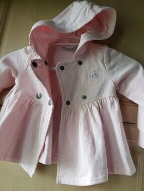 Like New Calvin Klein Light Pink Hooded Snap-Front Girls' Jacket